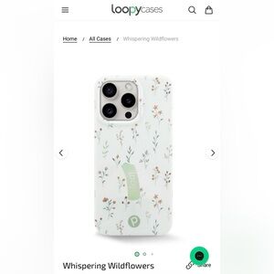Floral Pattern Phone Case - White